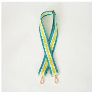 Guitar Strap for Shoulder Bag Teal and Yellow